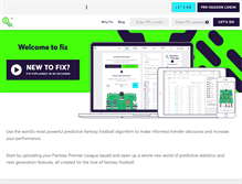 Tablet Screenshot of fantasyfootballfix.com